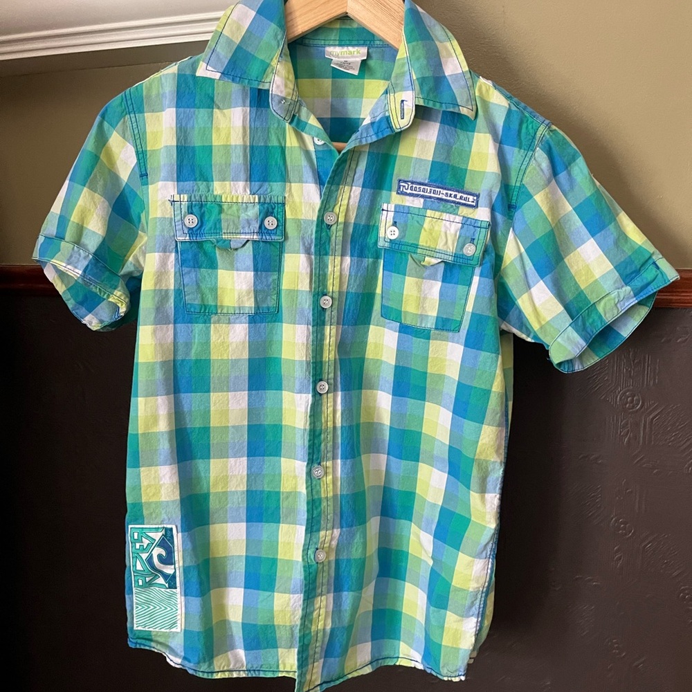 Boy plaid shirt, excellent condition, size 10/12